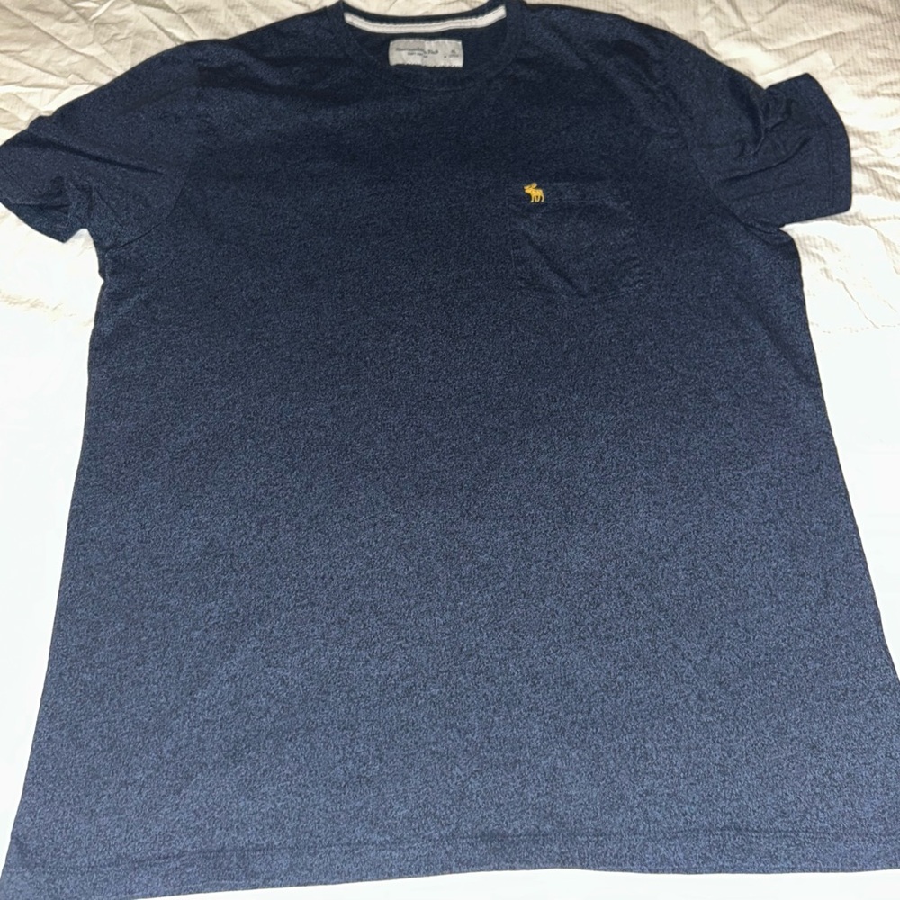 Abercrombie & Fitch Dark Blue T-Shirt with Yellow Logo and off white T-shirt